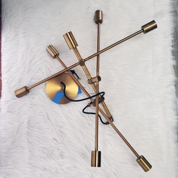 West Elm Mobile Chandelier (29") Antique Brass Hanging Light Retail: $250. LOOK - Picture 3 of 8